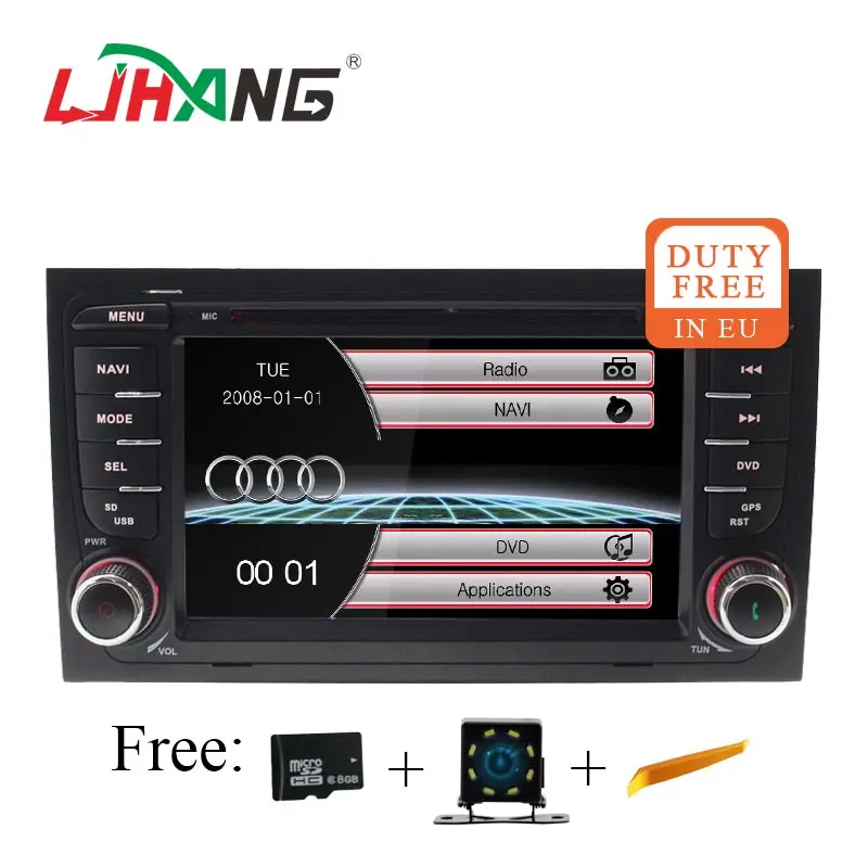 

LJHANG 2 Din Car Multimedia Player for Audi A3 S3 2002-2013 GPS Navigation Bluetooth Auto Stereo Headunit Radio RDS Mirror Link