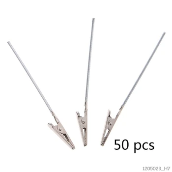 

50pcs 4 Inch DIY Craft New Wire Clip Card Note Picture Photo Memo Holder Clips Party Alligator Clamp,Clay and Cake Accessories