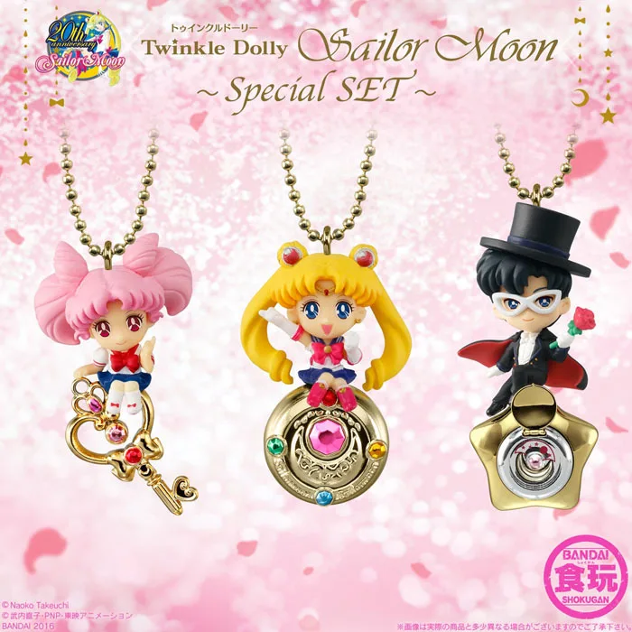 New Hot 5cm 3pcsset Sailor Moon Chiba Mamoru Chibiusa Pendant 