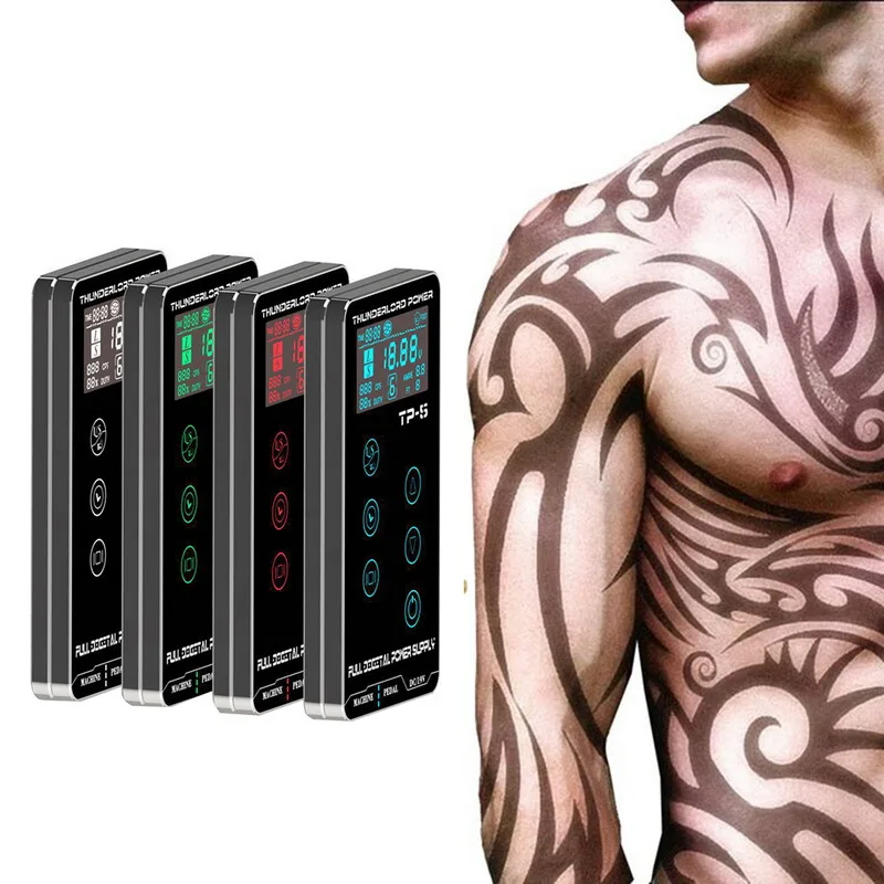 

Professional Tattoo Power Touch Screen Update TP-5 Digital Smart LCD Makeup Dual Tattoo Power Supplies Set Body Arts Easy Carry