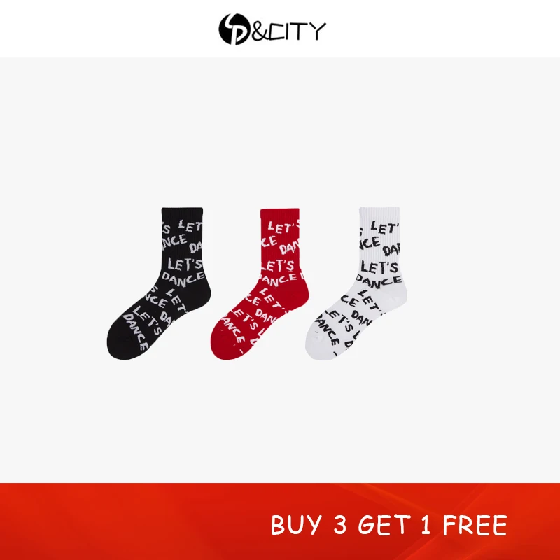 

SP&CITY Spring Women Letter Patterned Short Socks Street Hipster Style Socks Buy 3 Get 1 Free Activity Comfort Female Cotton Sox