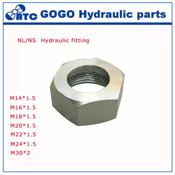 

hydraulic JIC female 74 degree plug fittings metric flat hex nut for hydraulic fitting , NL/NS