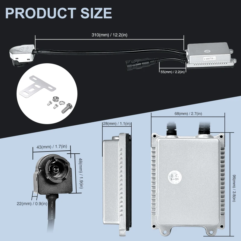 RACBOX 35 Вт Быстрый Яркий Тонкий ксеноновый балласт D2S D2C D2R Canbus зажигание 12 В 24 В для автомобиля грузовик автомобиль ксенон HID фара лампа