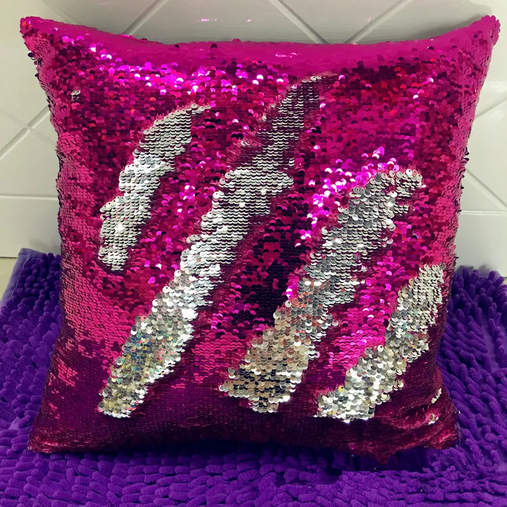 Fashion Mermaid Pillow Sequin Pillow Cover Throw Pillow Magical Color Changeable