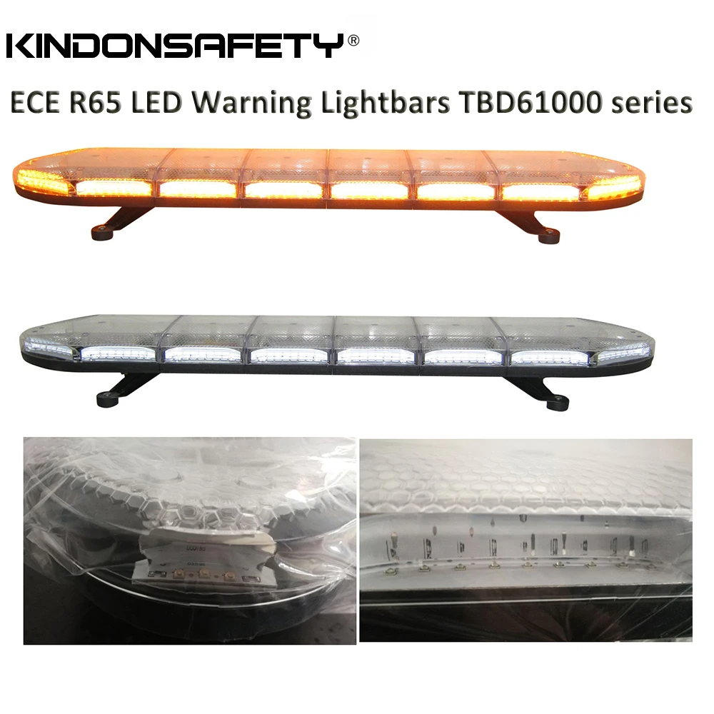 KINDONSAFETY ECE R65 утвержден светодиодный грузовик lightbar, автомобиль вспышки Предупреждение Бар, DC12V или 24 V, 1,64 m 68 дюймов, янтарный