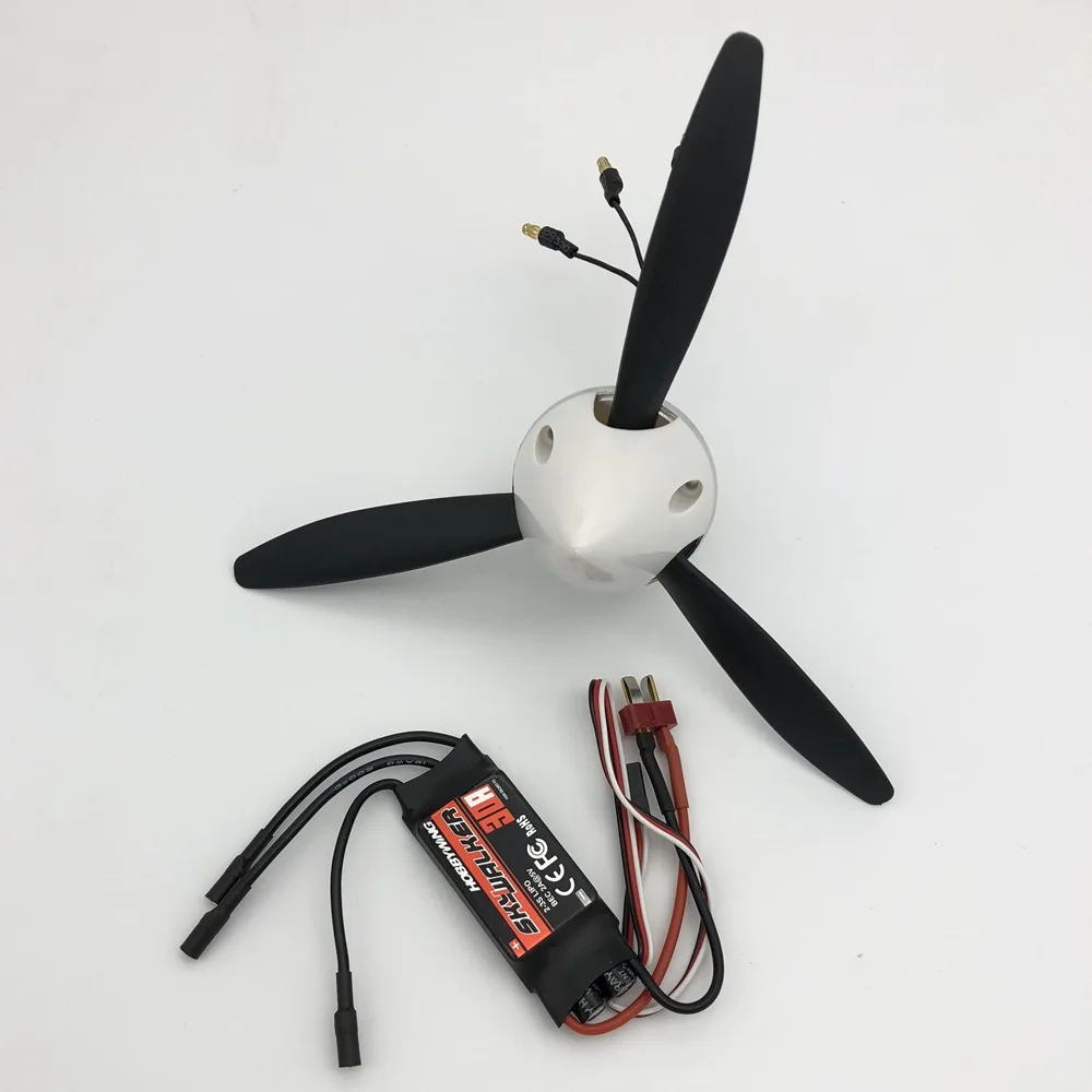 

11 inch 11x7x3 blade propeller with spinner motor ESC for scale RC warbird