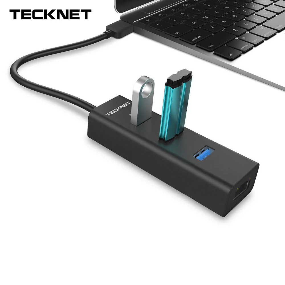 TeckNet 3 порта USB3.0 концентратор 10/100/1000 гигабитный Ethernet LAN проводной сетевой адаптер