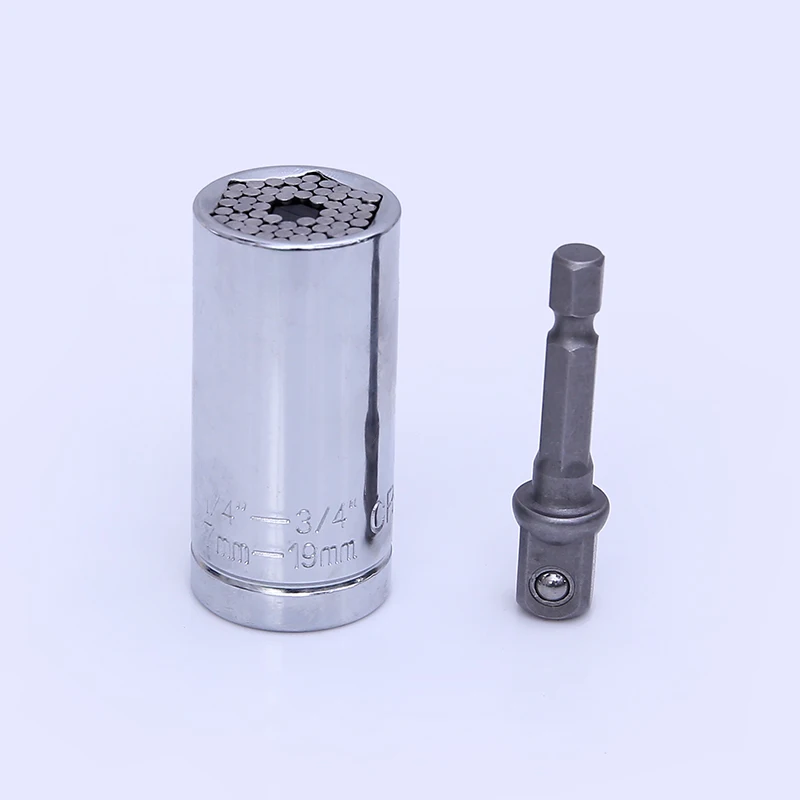 

2 Piece Gator Grip Universal Socket Multi-Function Hand Tool Set Repair Kit Locksmith Screwdriver Wrench Adapter Multitool