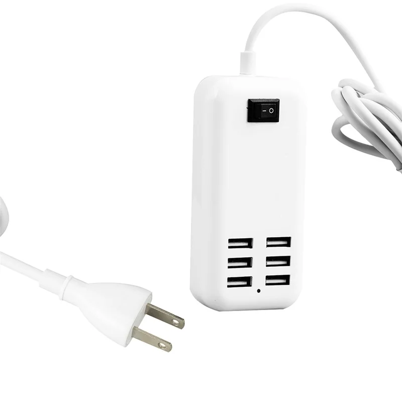 1 5 м 6 портов USB разъем зарядное устройство Универсальный В/3 А ЕС вилка адаптер для