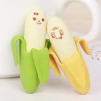 

2PCS Banana Fruit Style Rubber Pencil Eraser Office Stationery Gift Toy 10.11