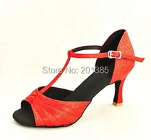 Wholesale Ladies Girls Red Glitter Ballroom Latin Samba Salsa Ceroc Tango Dance Shoes All Size