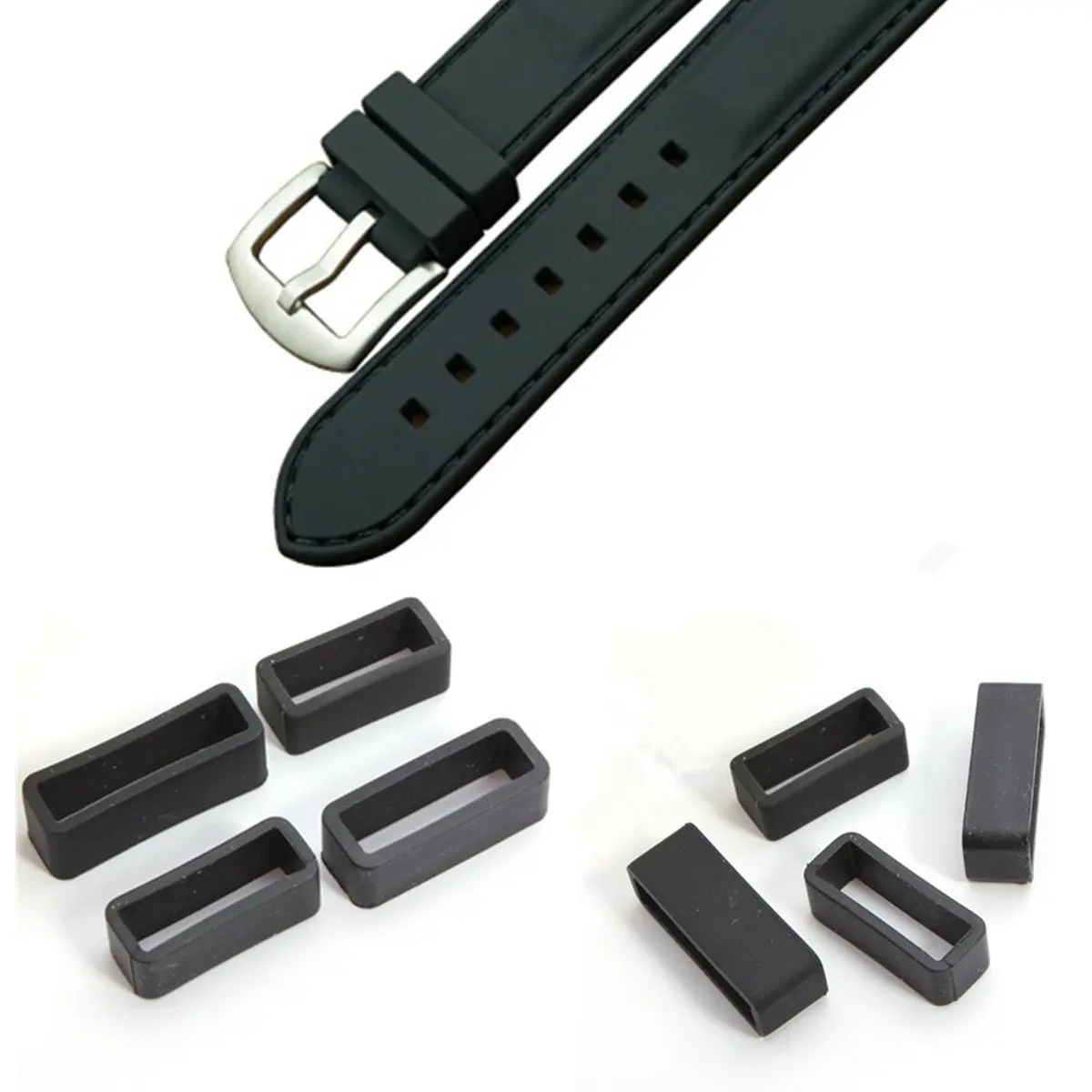 Partes De Una Correa De Reloj Ycys 20Mm Horlogebanden Horloge Reparatie Onderdelen Black Watch Band
