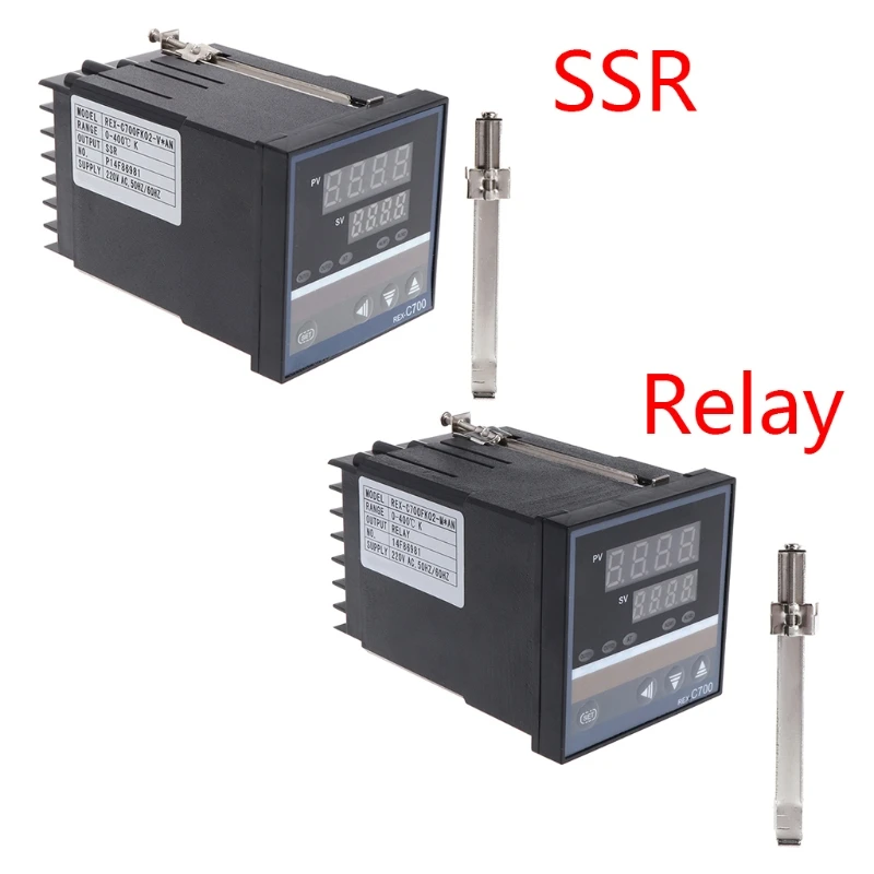 

Superb 220V Temperature Controller REX-C700 K type Input Relay SSR Output Thermostat