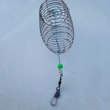 Проволока из нержавеющей стали клетка для рыболовных приманок маленькая приманка клетка рыболовная Ловушка круглое дно держатель корзины-кормушки pesca снасти