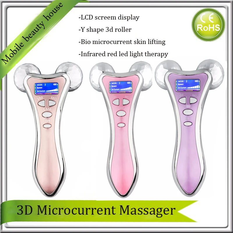 High Frequency Vibration 3d Bio Microcurrent Red Led Light Photon Rejuvenation Skin Tightening Face Shaping Roller Massager High Frequency Vibration 3d Bio Microcurrent Red Led Light Photon Rejuvenation Skin Tightening Face Shaping Roller Massager