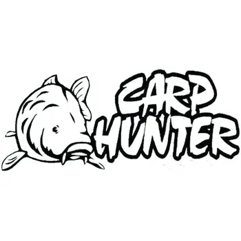 

16cm*6.5cm Car Styling Carp Hunter Fishing Vinyl Stickers Accessories C5-1694