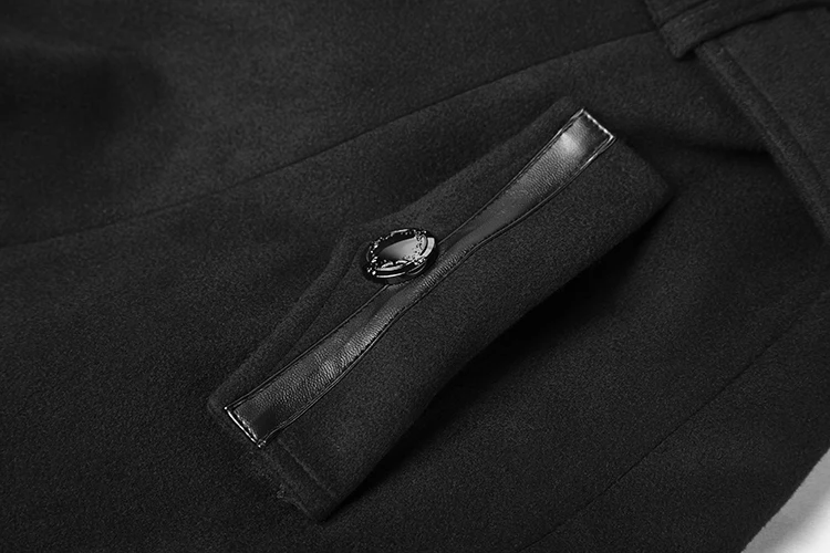 Панк рейв Женская Панк Военная Металлическая пуговица Зимняя шерстяная Униформа черное пальто с поясом модные дворцовые женские длинные куртки
