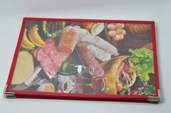 

A5 Four Pocket Plastic PVC Transparent Menu Cover For Restaurants Dishes Display