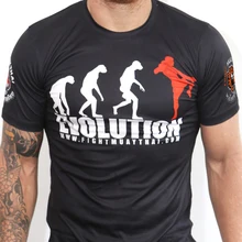 Новинка, быстросохнущая Мужская футболка с тигровым принтом, из полиэстера, UFC, Муай Тай Санда, модная футболка черного и белого цвета