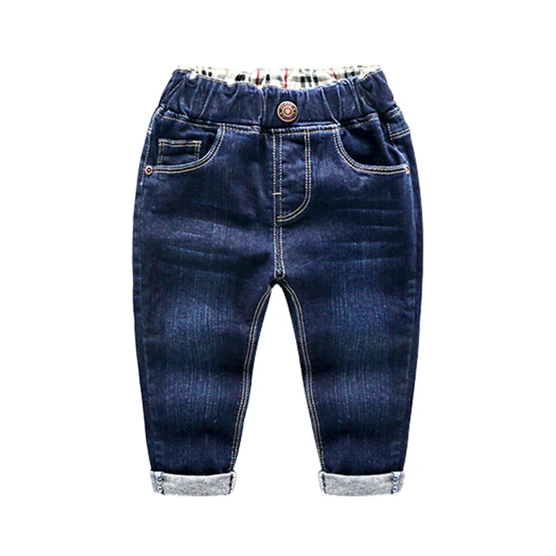 Штаны для малышей; сезон весна-осень; Комбинезоны для маленьких мальчиков и девочек; детские джинсовые комбинезоны для мальчиков; джинсы для маленьких девочек; комбинезон; одежда - Цвет: Dark blue - jeans