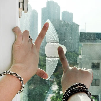 

1Pcs Children Safety Child Lock Child Safe Locks Easy Kids Baby Safety Security Sliding Window Locks For Push-Pull Door