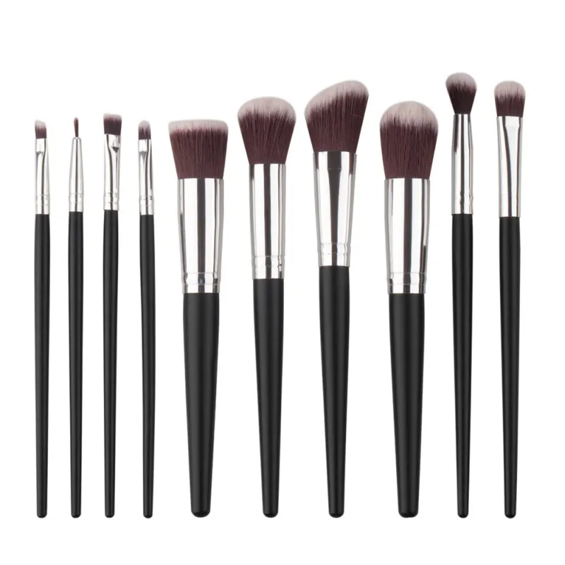 

N2017 10pcs/set Foundation Blending Blush Make up Brush tool Kits Set High Quality Makeup Brushes Beauty Cosmetics