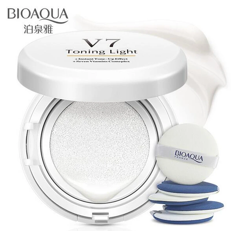 

BIOAQUA V7 Vitamins Complex Water Light Air Cushion BB Cream Deep Moisturizing Whitening Cream Hydrating Anti-Aging Makeup