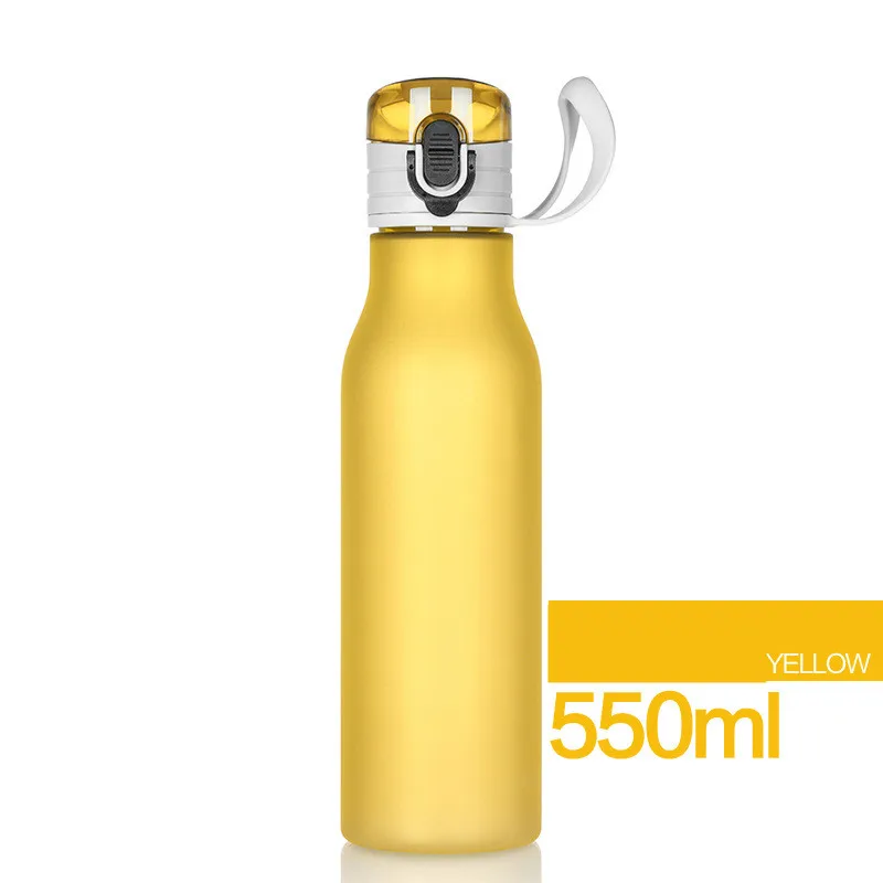 Universal frosted cup wholesale plastic cup sports water bottle cylindrical solid color black Travel Cup Carry Loop Apr10 (11)