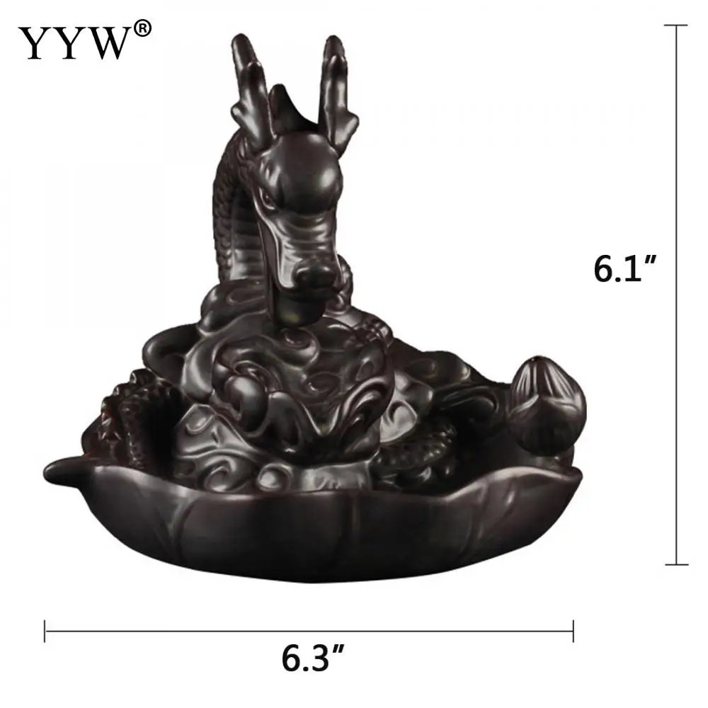 

Dragon Incense Burner Creative Ceramic Backflow wierook waterval Home Buda Decorativo Incense Holder Censer Incienso Quemador