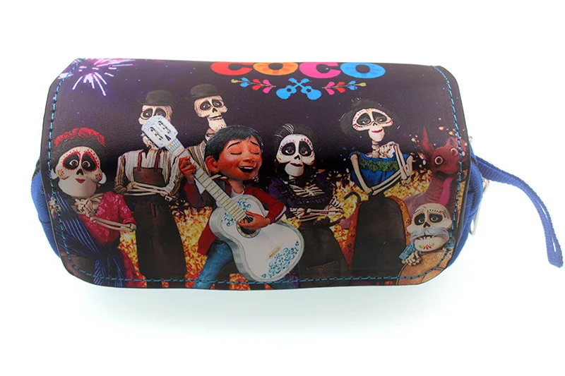 

Action Figure Toys My World MC Movie Pixar COCO Pencil Bag Green Coin Purse School Supplies Kids Party Gift