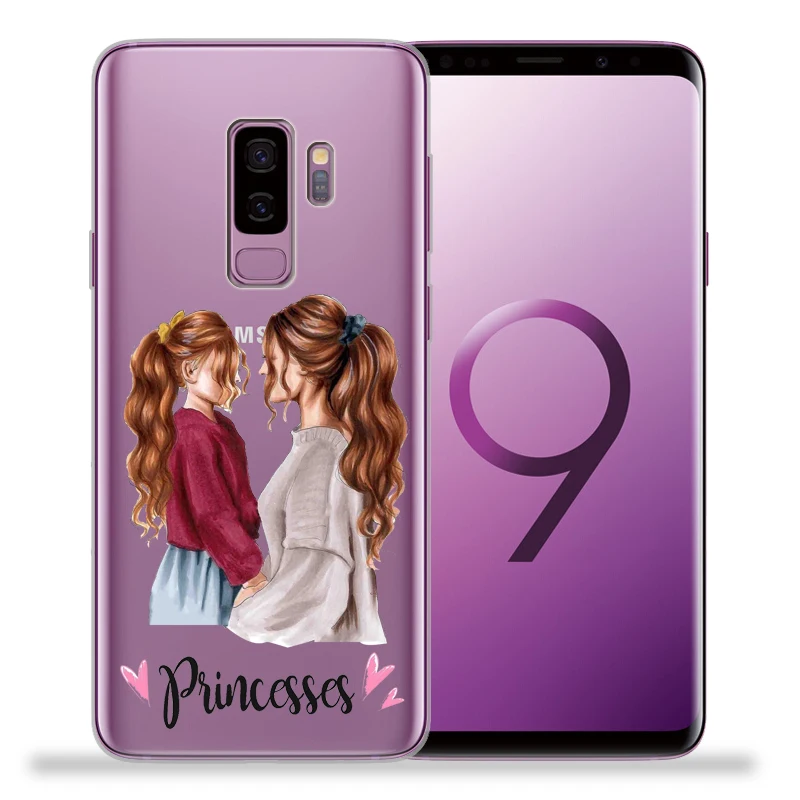 Модный чехол для телефона с изображением суперпапы мамы и дочки для samsung Galaxy S9 S8 S10 Plus S7 S6 Edge S10 Lite Note 8 9 Funda Etui