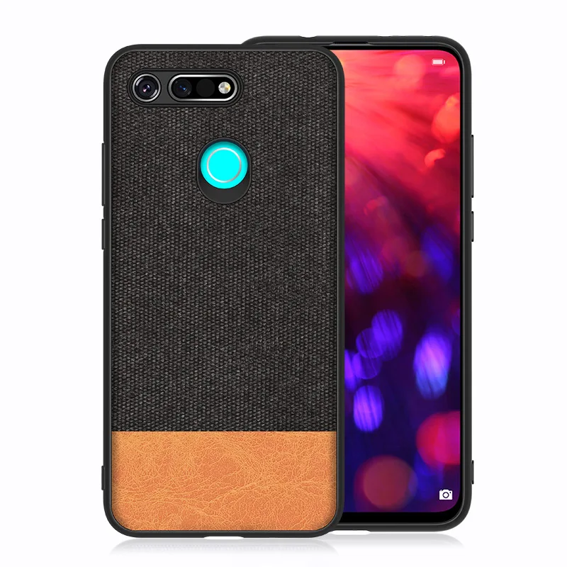 

For Honor View 20 Case Fabric Canvas Phone Bag Case For Huawei Honor V20 Vintage Cloth PU Back Cover For Honor View20 V 20 Case