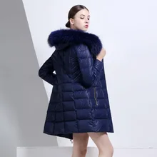2016 Winter Jacket Women doen jackets luxury fashion raccoon fur Hood slim thicken long down coat Women’s Outerwear Duck down