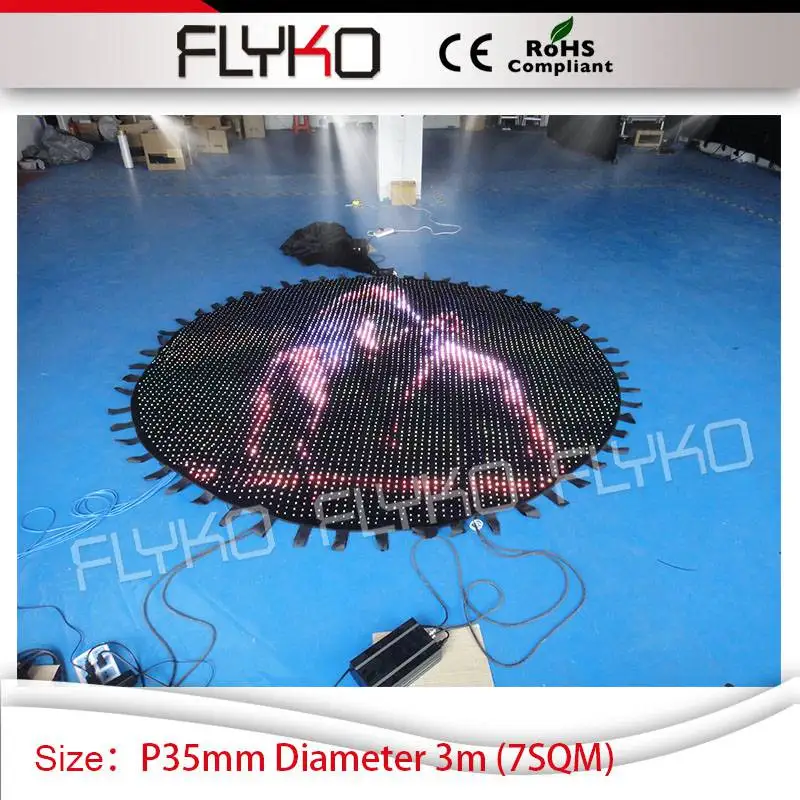 

DJ Booth Stage Lighting DMX Control DJ Lights Hi-quality LED Disco Light round Led Video Curtain P3.5cm