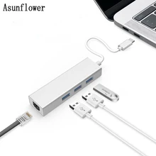 USB C Ethernet Adapter USB 3.0 Network Card to RJ45 Lan 3 Port USB Type C Hub 10/100/1000Mbps Gigabit Ethernet For MacBook USB C Ethernet Adapter USB 3.0 Network Card to RJ45 Lan 3 Port USB Type C Hub 10/100/1000Mbps Gigabit Ethernet For MacBook