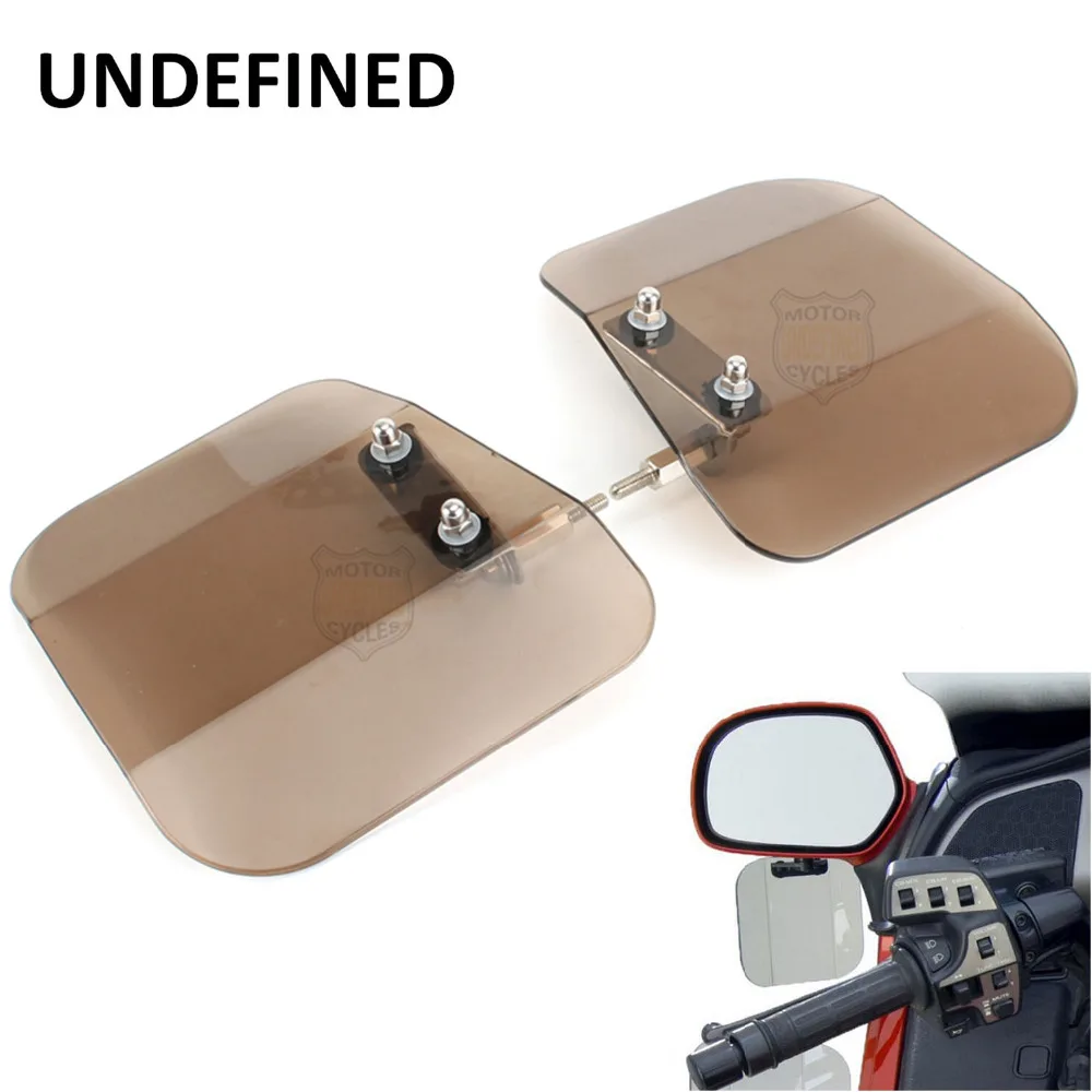 UNDEFINED Motorcycle Light Smoke Left And Right Air Wing Deflector Windshield Windscreen Mirror