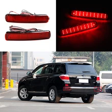2 шт. светодиодный задний бампер Отражатель тормоза свет для Toyota Highlander 2011 2012 2013 6 Вт Авто-стайлинг хвост стоп Предупреждение