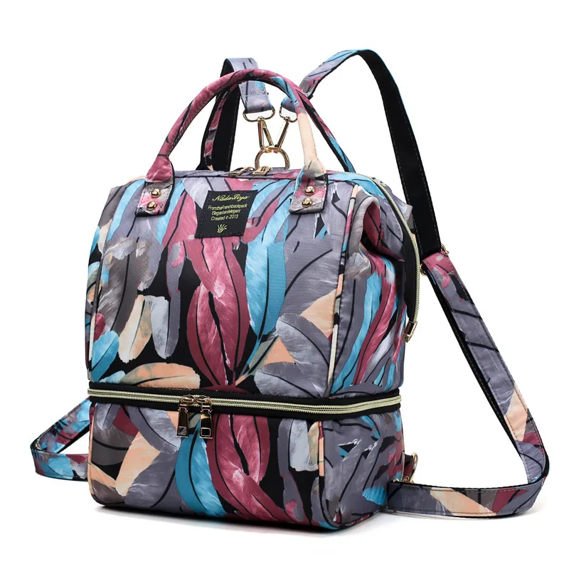 Новый Фиолетовый Мода мумия пеленки мешок Термальность изоляции путешествия рюкзак для молодых мам для матери бренд Пеленальный сумки
