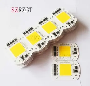 

10ps 50W LEDs Floodlights COB Chip Warm White 220V Input Integrated Smart IC