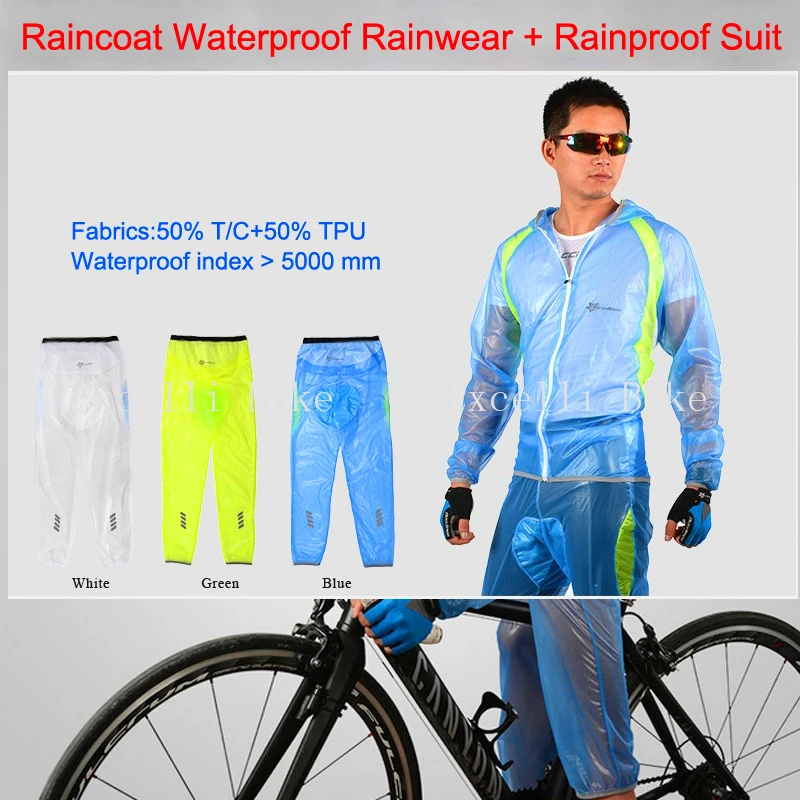 Bicycle Raincoat Waterproof Cycling Rain Jacket Suit Climbing Hiking