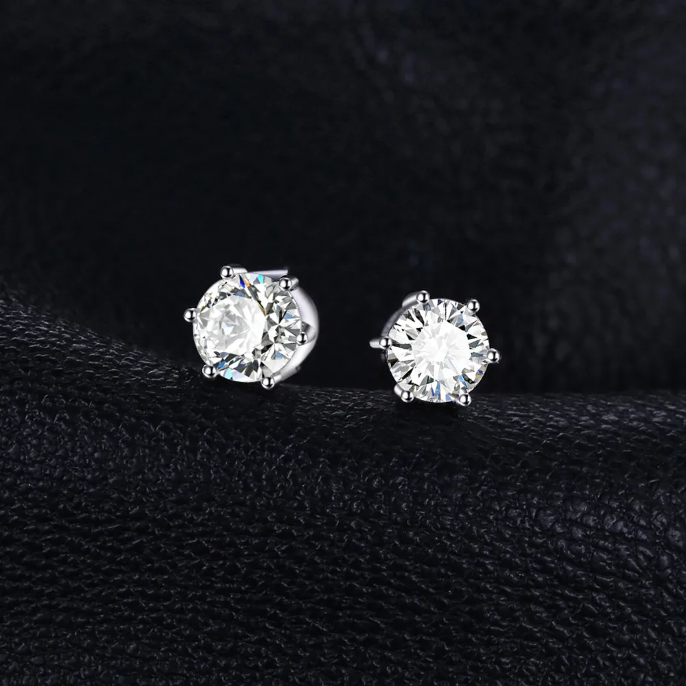 Jewelrypalace высокое качество натуральный белый топаз круглый камень Серьги 925
