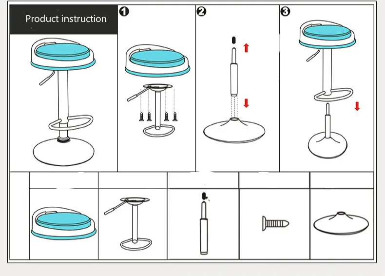 Поворотный подъема стул барный регулируемая высота вращающийся ткань сетки с подставка для ног бар/офис/Парикмахерская/кассир