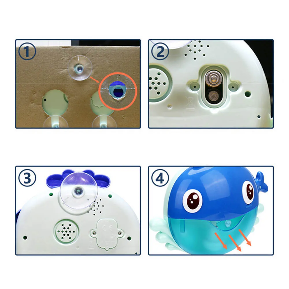 Горячие Мини КИТ пузырь машины большой краб автоматическое устройство для мыльных пузырей нагнетателя воздуха музыка Ванна игрушка для
