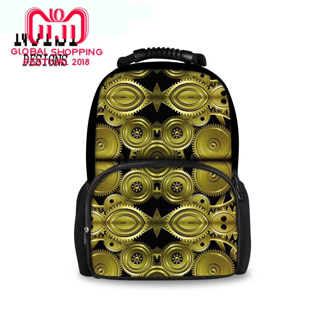 

Steampunk Gear 3D Printing Customer Special DIY 17 inch Backpack School Surplised Bag mochila infantil neceser Noisydesigns Sty