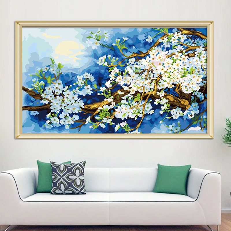 

MaHuaf-A1178 large 80*120 oil painting by numbers wall art decorative pictures for living room coloring by number acrylic