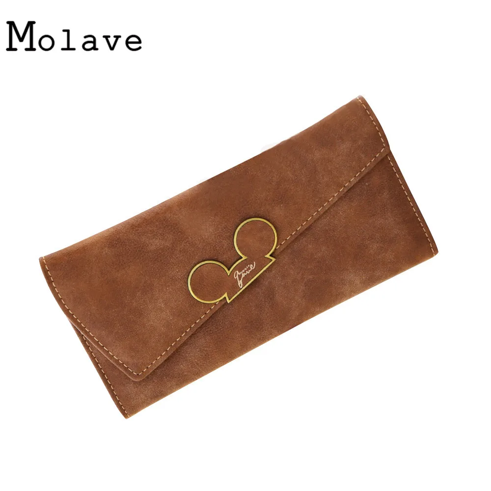 MOLAVE новые модные дизайнерские Farbe Scrubs Lange Frauen портфели Damen Mickey Geldborse geldborsen Холтер