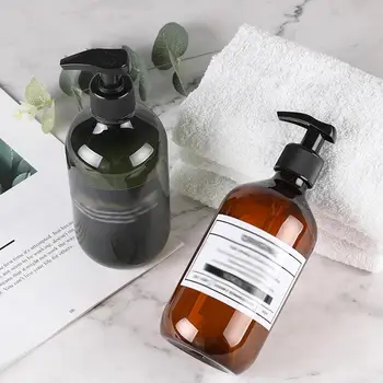 

500ml Refillable Bottle Press Pump Shampoo Soap Lotion Makeup Liquid Dispenser