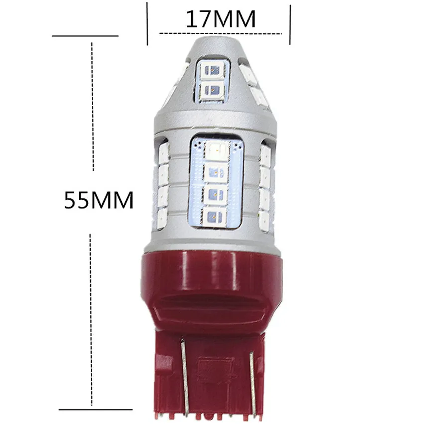 2 шт./лот T20 7443 2835 30SMD красный светодиодный Canbus задний фонарь мигающий стробоскоп мигающий задний сигнал безопасности Стоп автомобильный ligfhts