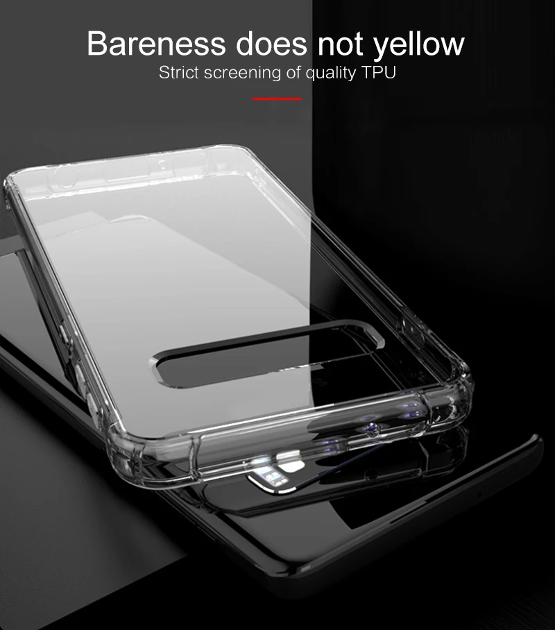 

Clear Phone For Samsung Galaxy S10 Lite S9 S8 Plus Soft Anti-Skid Phone Cover Screen Protector For Samsung Galaxy S10 S9 Plus