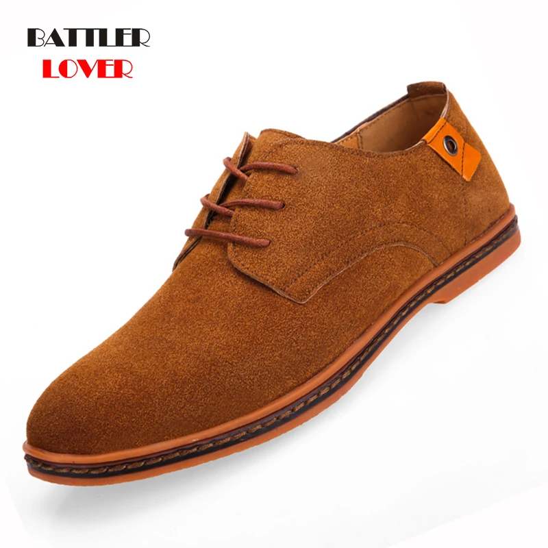 2019 new fashion men casual shoes new spring men flats lace up male suede oxfords men leather shoes zapatillas hombre size 38-48